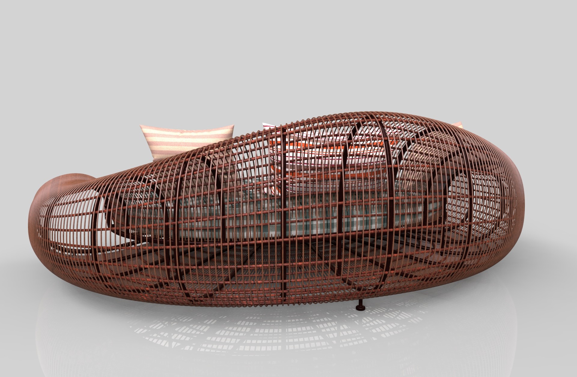 藤艺牛角沙发Rhino犀牛模型下载